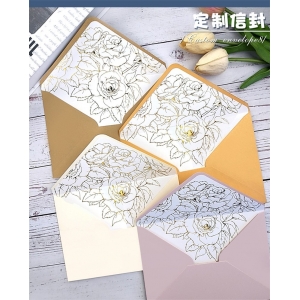 牛油纸信封珠光信封打印烫金贴片ding制各种尺寸形状颜色款式商务