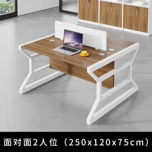 职员办公桌组合办公室家具双人位员工桌办公电脑桌钢架职员桌批发