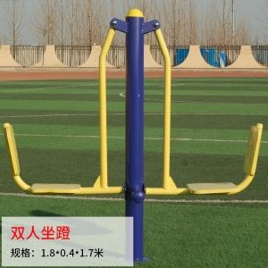 双人坐蹬训练器室外健身器材 户外室外小区广场健身器材路径