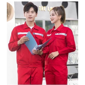 春秋季长袖工作服套装男士女长袖劳保服耐磨加厚汽修工厂劳保服