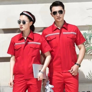 夏季工作服套装男汽修机修工工地劳保服保洁服工装
