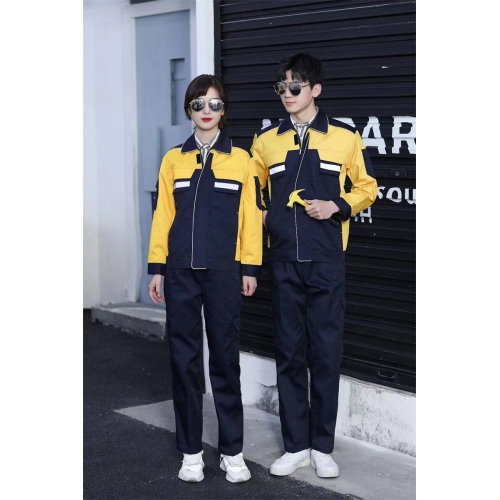 春秋工作服吸湿排汗舒适透气工厂车间保洁机修工作服图3