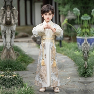 2024春秋新款男童汉服中国风高级儿童龙年古装侠客国学演出服