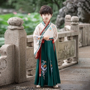 儿童汉服男童古装2024春秋新款高端古风小王爷书生演出服套装批发