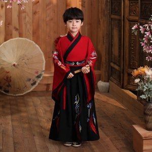 男童汉服2024春秋新款龙年原创唐装国学服儿童古装套装演出服批发