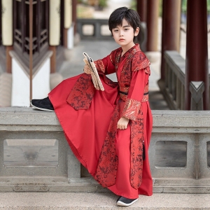 男童汉服2024春秋新款中国风帅气儿童古装侠客国学演出服套装