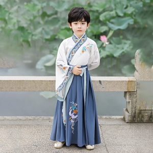男童汉服2024春秋新款儿童古装王爷书生中国风国学演出服