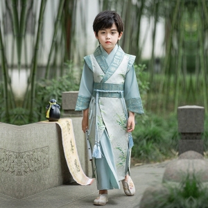 2024春秋新款男童汉服儿童古装帅气侠客中国风国学演出服套装批发
