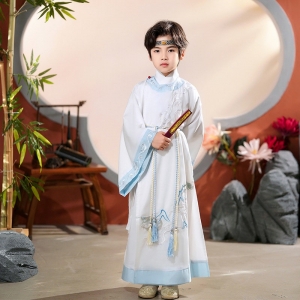 男童汉服2024龙年春秋新款唐装刺绣儿童古装公子服演出服套装