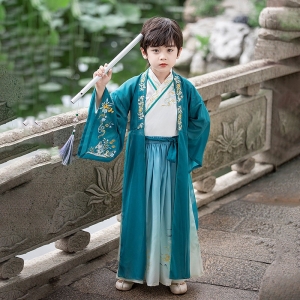 男童汉服2024春秋新款中国风小王爷儿童古装国学书生演出服套装