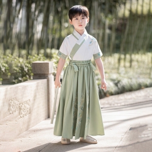 男童汉服夏季薄款2024新款中国风儿童古装唐装古风演出服套装批发