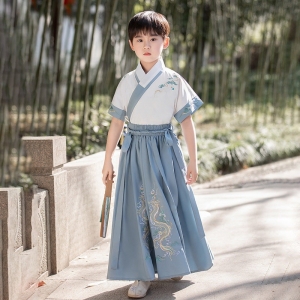 男童汉服2024新款夏季中国风儿童古装薄款古风帅气演出服套装
