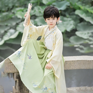 汉服男童2024春秋新款中国风王爷儿童古装国学书生演出服套装直销