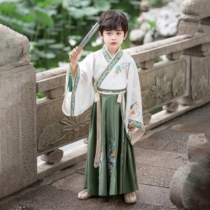 男童汉服2024春秋新款中国风王爷儿童古装国学书生演出服