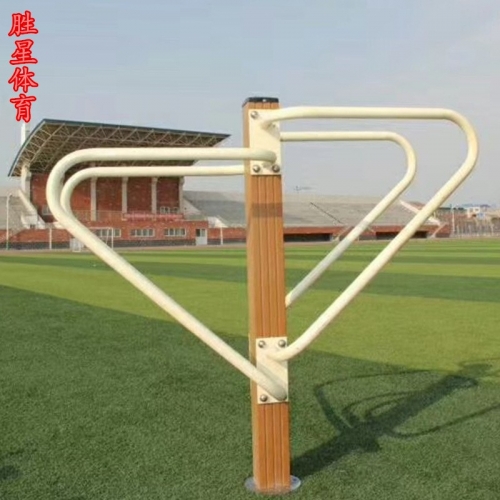 双位双杠塑木健身路径体育器材广场小区公园户外健身器材厂家直销图1
