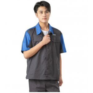 福特4S店售后维修短袖夏季工作服套装男透气汽修服汽车美容工装