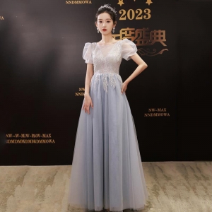 晚礼服女宴会气质轻奢小众生日宴会主持连衣裙艺考长款礼服