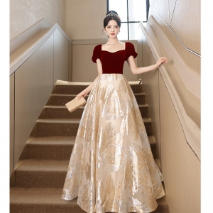 敬酒服新娘结婚宴会春季红色法式轻奢小众订婚晚礼服法式裙