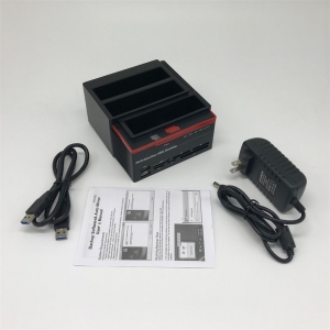三盘硬盘底座2.5 3.5"SATA/IDE硬盘座usb3.0克隆读卡器HUB
