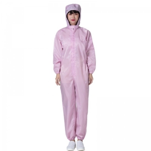 无尘车间防静电服连体连帽工作服食品制药车间劳 保洁净服