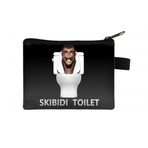 新款 skibidi toilet plush恶搞马桶人零钱包涤纶卡通钱包