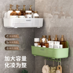 浴室免打孔置物架洗漱用品收纳厨房多用途调味瓶厨具收纳架大容量