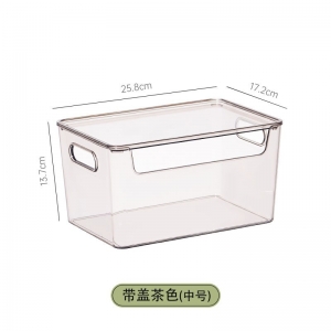 透明整理神器办公置物架桌面化妆品收纳筐护肤品大敞口防尘整理盒