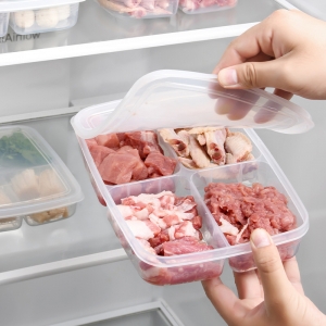 冰箱分格收纳盒 一周备菜好物食品级冷冻肉葱姜蒜备菜 分装保鲜盒