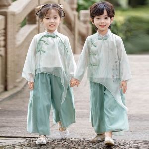 儿童汉服春秋唐装宝宝中国风男女童中秋国庆幼儿园古装演出服套装