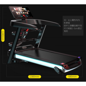 A6源头工厂家用电动跑步机批发 跨境小型健身器材 彩屏wifi跑步机