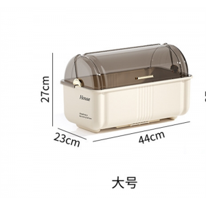 厨房沥水碗柜带盖放碗箱装碗碟碗盘餐具家用小型置物架碗筷收纳盒