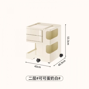 小推车置物架可移动零食化妆品收纳柜多功能旋转美容车卧室床头柜