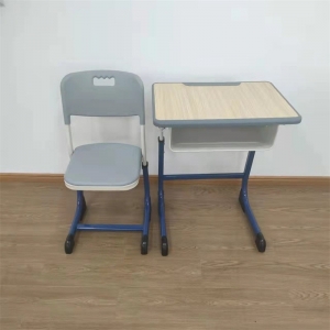 定制C型加厚学习桌中小学生课桌椅学校辅导培训班单人可升降书桌