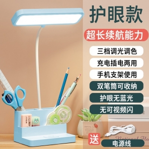 台灯led创意宿舍usb充电书桌学习护眼笔筒小台灯礼品学生logo可印