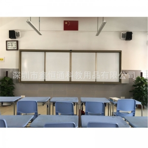 左右移动多媒体推拉白板教学书写黑板批发 多规格可定制平面黑板