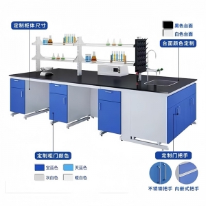 PP中央台实验台化学实验室台边工作台耐酸碱试验操作台吊柜实验桌