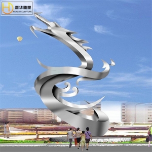 不锈钢雕塑制作大型户外售楼部校园广场城市抽象异形发光金属景观