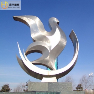 不锈钢雕塑制作城市广场户外抽象镂空创意镜面金属园林地标景观