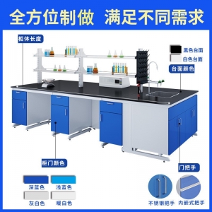 实验室工作台实验台全钢木中央边台学校物理化学操作试验台实验桌