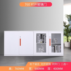 套色钢制文件柜铁皮柜办公资料档案柜财务凭证柜带锁储物柜矮书柜