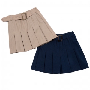 校服裙子小学生秋季新款百褶裙女童大童半身裙纯色女童百褶裙