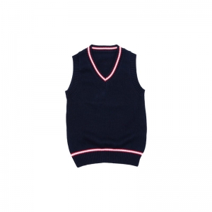 春秋校服马甲凯尔校服V领女童学生男童针织背心校服款春秋背心