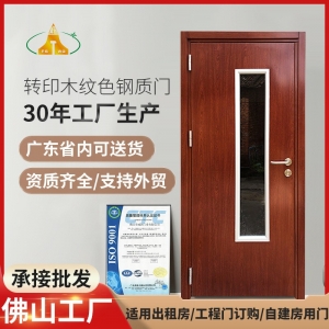 华南师范学校转印烤漆钢质门学校开视窗铁门户外用镀锌铁门教室门
