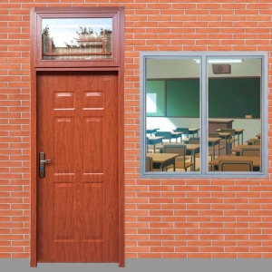 佛山带视窗钢质门学校专用宿舍复合门户外铁门隔音门广东办公室门