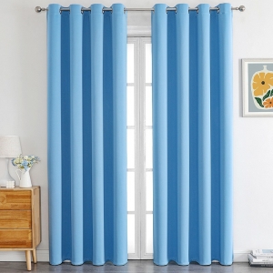 窗帘批发跨境全遮光窗帘布料免打孔无光布curtains