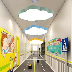 幼儿园卡通吊灯太阳星星云朵造型灯教室过道大厅母婴店儿童吸顶灯