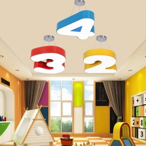 幼儿园卡通数字字母吊灯母婴店培训机构教室过道儿童房创意吸顶灯