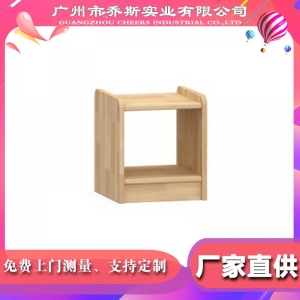 幼儿园橡胶木实木单层书架置物架可自由组合落地植物架