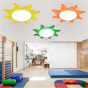 儿童创意卡通LED吸顶灯卧室灯教室走廊灯幼儿园教室太阳造型灯具