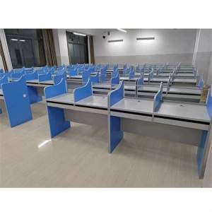 中小学生培训电脑台学校培训电脑桌带玻璃挡板厂家直供办公电脑桌